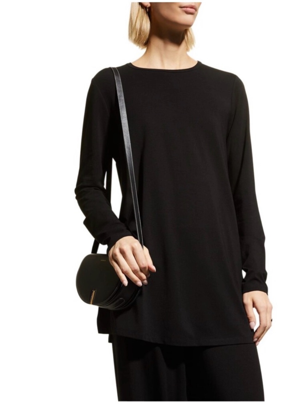 Eileen Fisher Black Crewneck Tunic